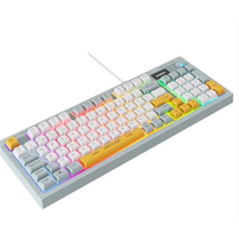 Everest KB-79 SILENT PRO Mavi-Beyaz-Sarı SESSİZ RGB Q Membrane Oyuncu Klavyesi