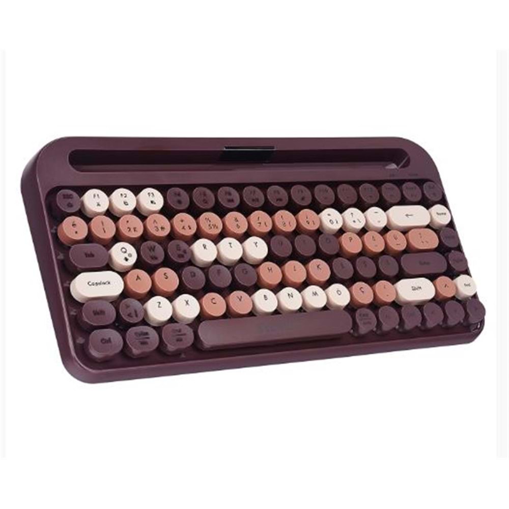 Everest KB-99 MOCHA 2.4G+BT1+BT2 Çoklu Cihaz Bağlantılı Q Kablosuz klavye