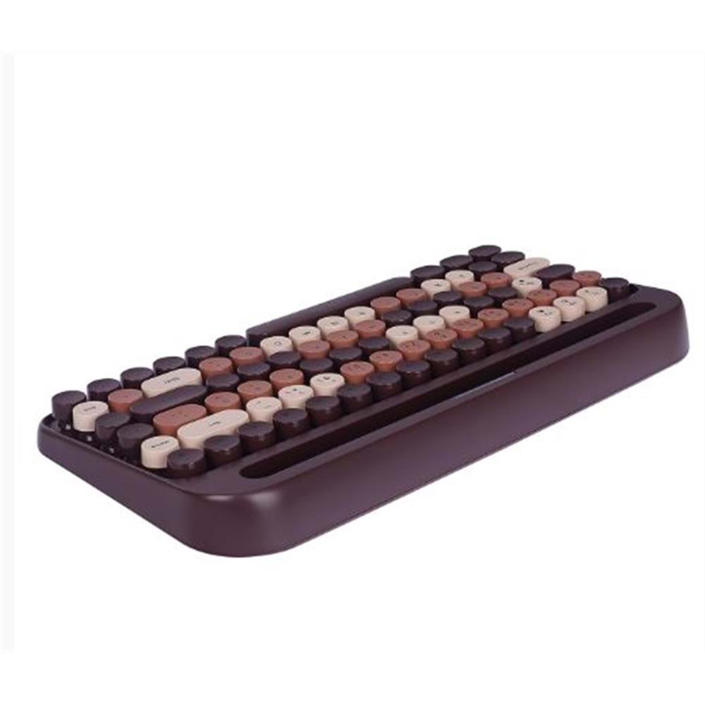Everest KB-99 MOCHA 2.4G+BT1+BT2 Çoklu Cihaz Bağlantılı Q Kablosuz klavye