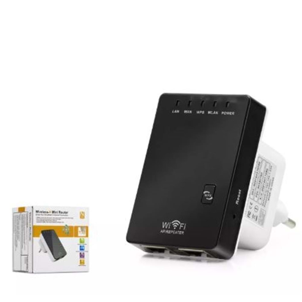Hadron Hd9101 Wifi Repeater+ Router+Ap 300Mbps Siyah
