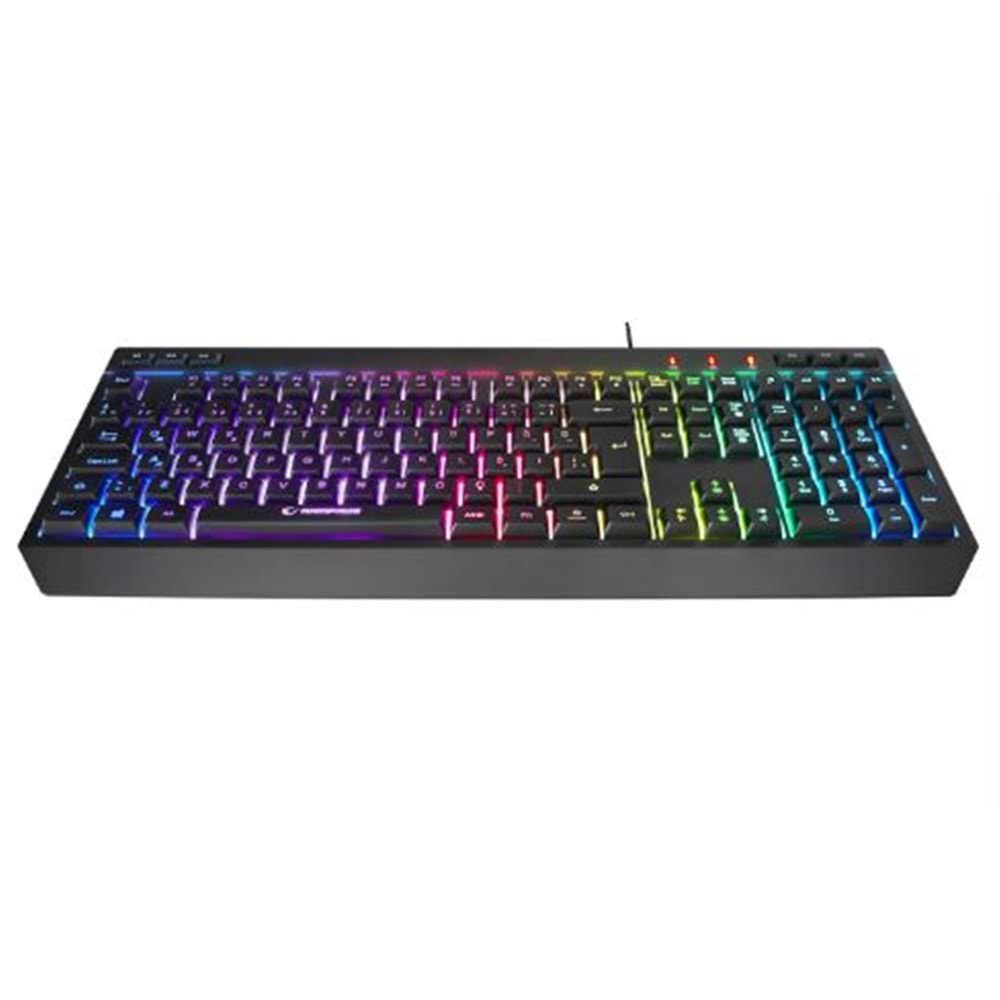 Rampage KM-R57 Siyah RGB Aydınlatmalı Q Oyuncu Multmedia Klavye ve 12800 DPI Mouse Gaming Set