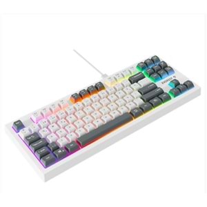 Everest KB-98 SILENT TKL Beyaz-Gri Mavi Rainbow Q Membrane Klavye