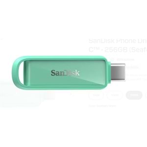 Sandisk SDIXS0N-256G-GN6NQ 256GB Phone Drive with USB-C-128GB (Seafoam Green) Flash Bellek