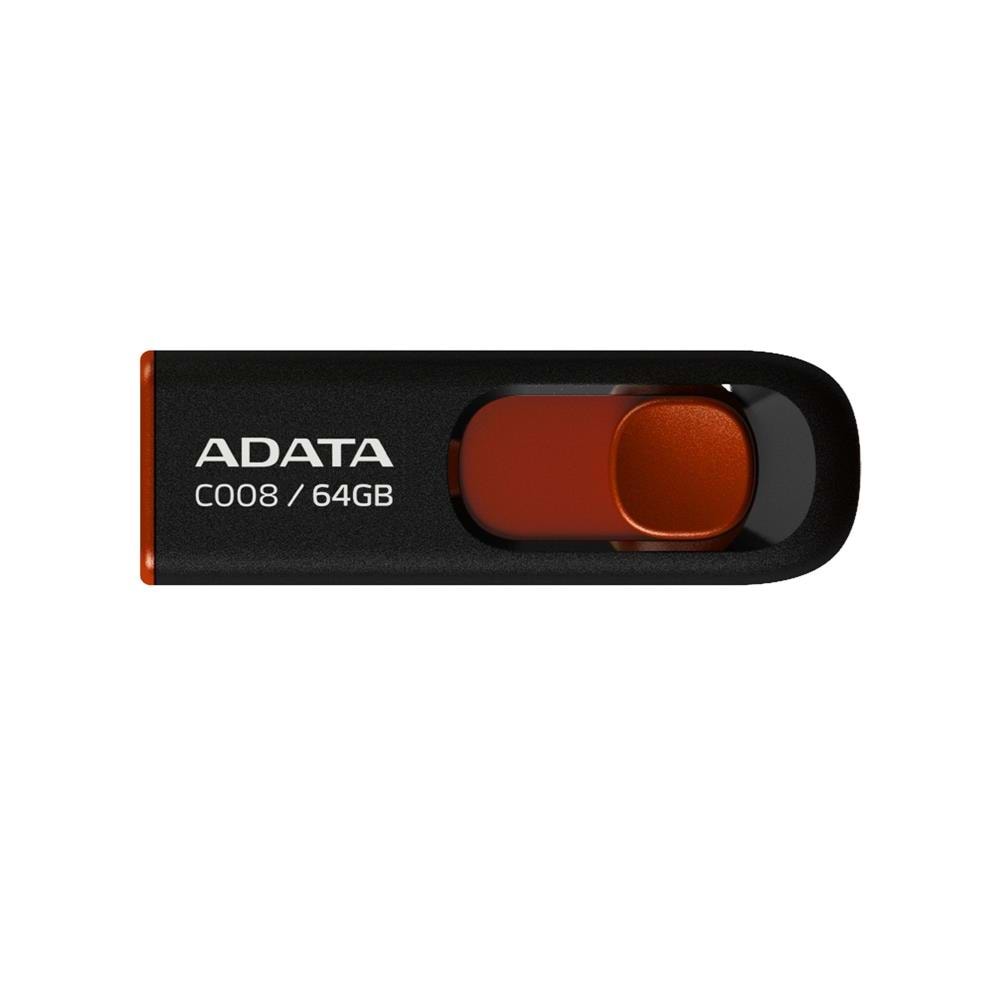 Adata C008-64GB 64GB USB2.0 Classic (Black+ Red) Flash Bellek