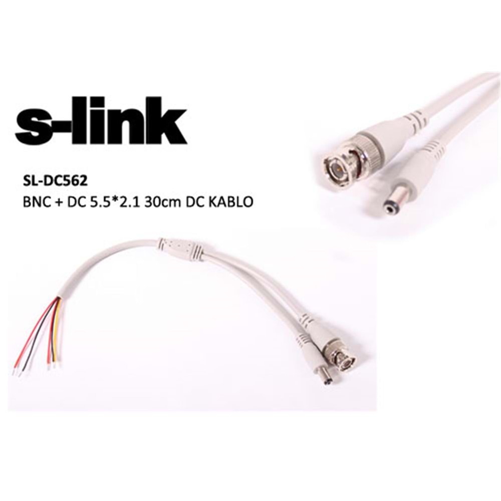 S-link SL-DC562 bnc+dc 5.5-2.1 0.30cm dc 10 paket 