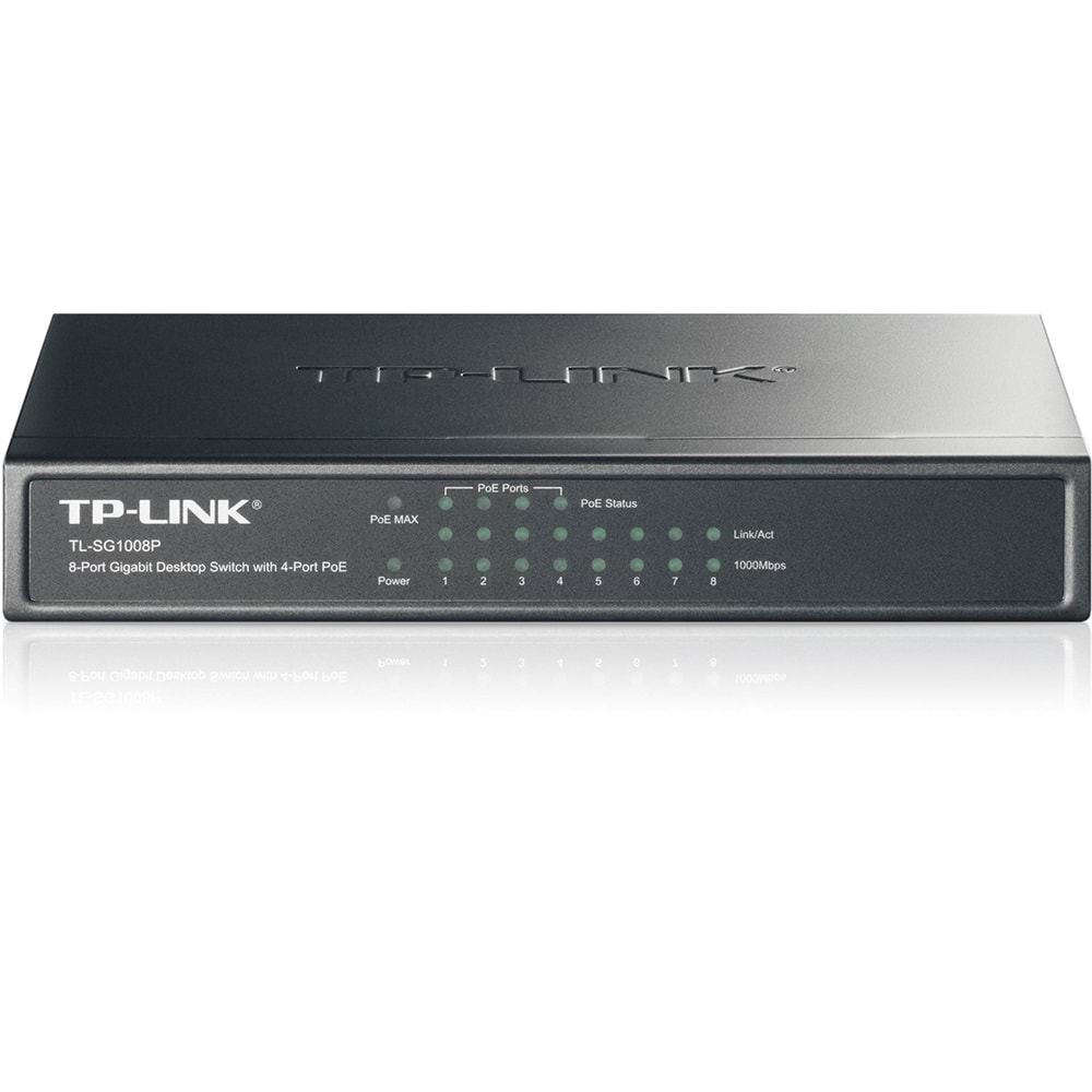 Tp-Link TL-SG1008P 8 Port 4 Port Poe+ 10-100-1000 Mbps Switch Çelik Kasa