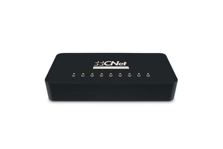 CNet CSH-800Z 8 Port Fast Ethernet Switch Metal Kasa 12-24 Volt