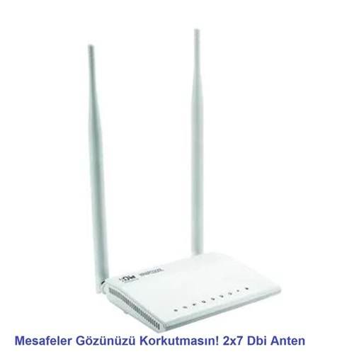 Pasif Reverse Poe CNet WNIR 3300 L P 4 Port 300Mbps 2x7dBi Antenli Router Adaptörsüz Poeli