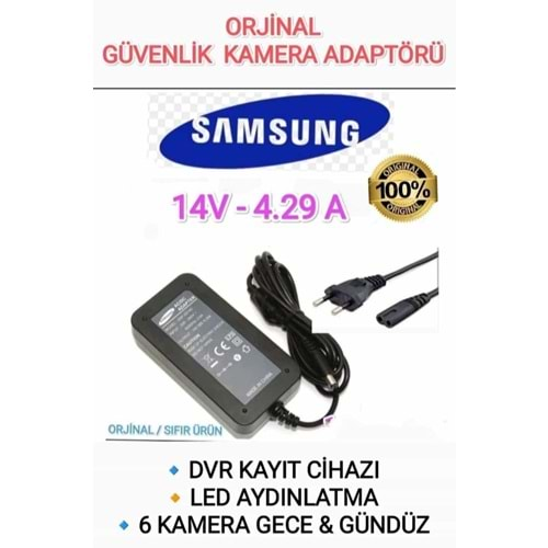 Samsung 14 Volt 4,29 A Monitör Adaptörü 5.5x2.5 Masa Tipi